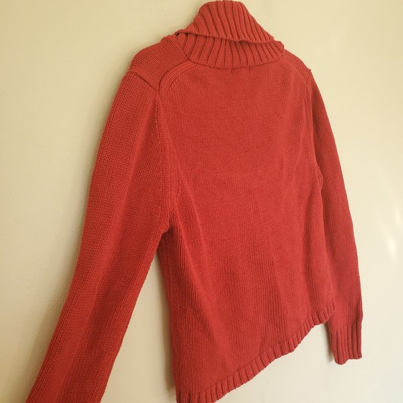 Conrad C Red shawl collar cardi sweater size Large - Picture 7 of 9